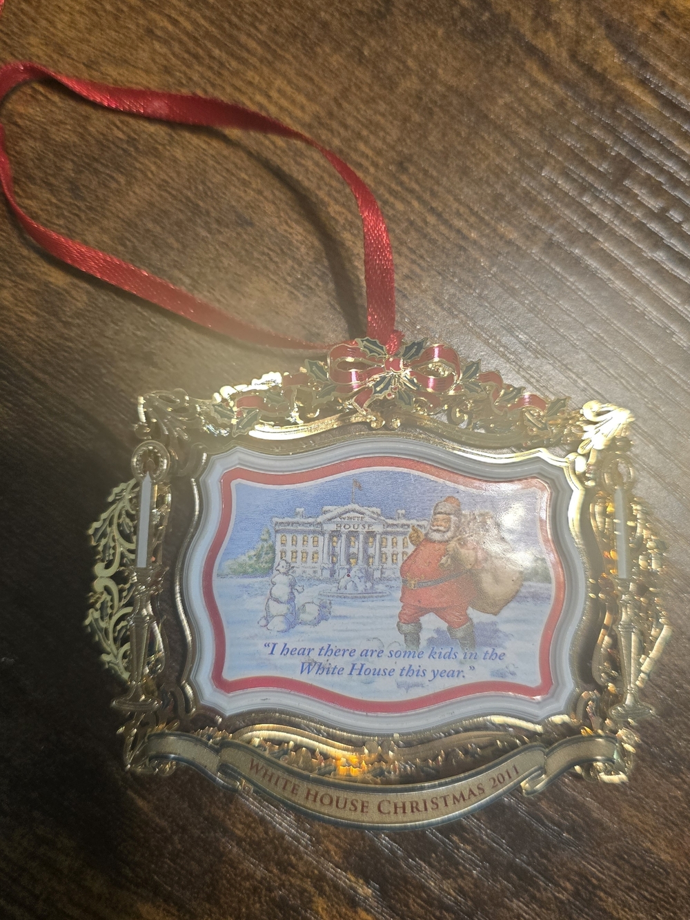 This is the 2011 White House Christmas Ornament produced by the White House Hist
